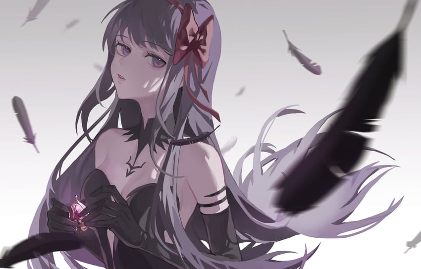 akemi homura and akuma homura (mahou shoujo madoka magica and 1 more) drawn by inumi_(780956)
