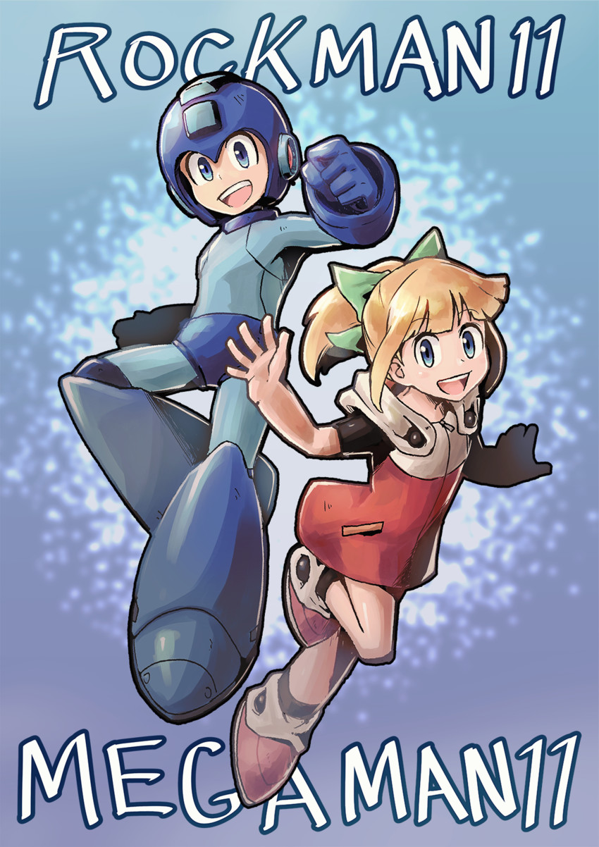 roll and mega man (mega man and 1 more) drawn by kuroi_susumu