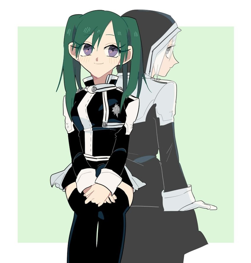 lenalee lee and allen walker (d.gray-man) drawn by xmori_6