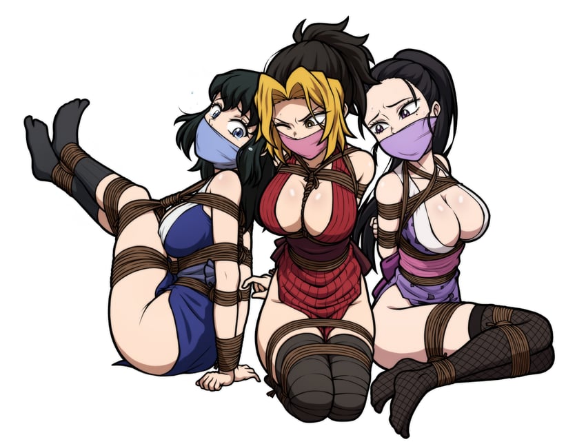 makio, hinatsuru, and suma (kimetsu no yaiba) drawn by magnolia-baillon