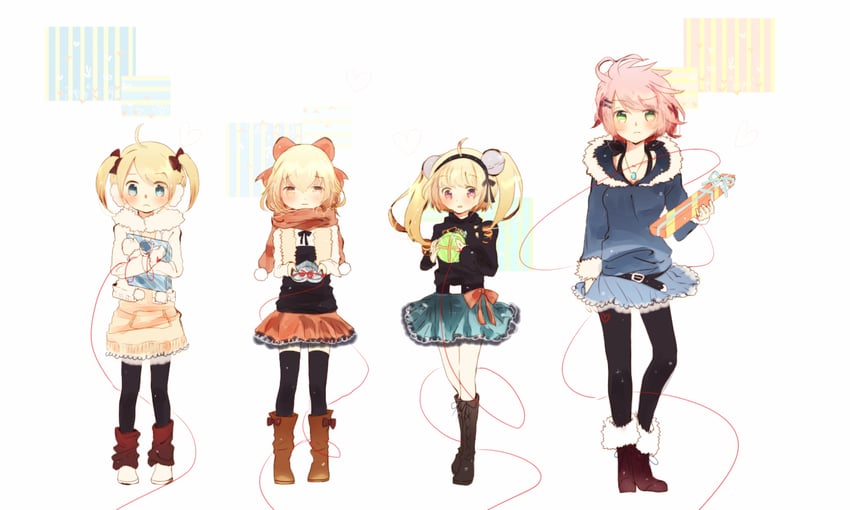 paula, kumatora, ana, and lil miss marshmallow (mother and 3 more) drawn by emon11