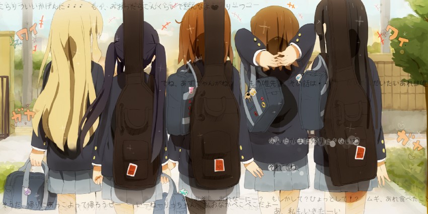 akiyama mio, nakano azusa, hirasawa yui, tainaka ritsu, and kotobuki tsumugi (k-on!) drawn by nasuna