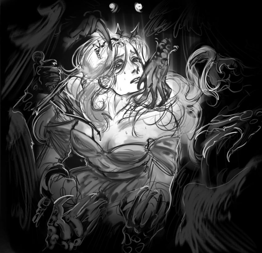princess and the hero (slay the princess) drawn by okinmars