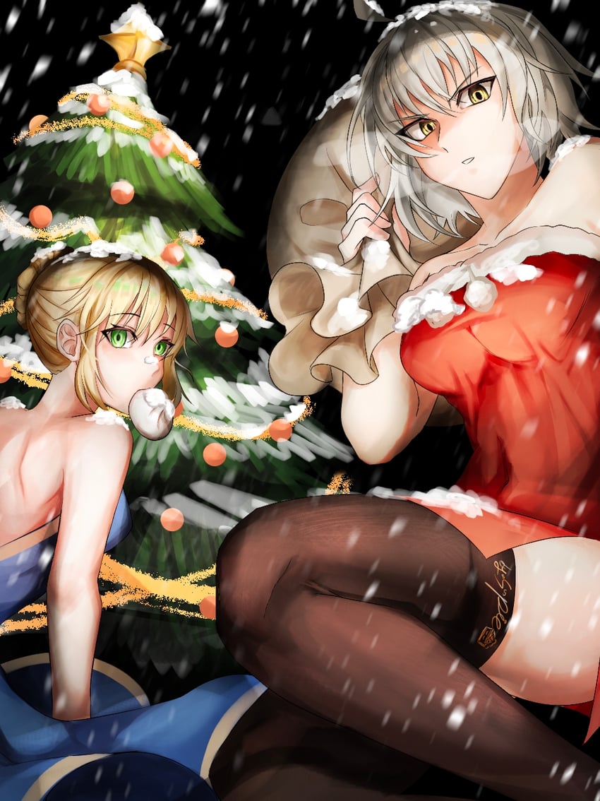artoria pendragon and jeanne d'arc alter (fate and 1 more) drawn by s_pie909