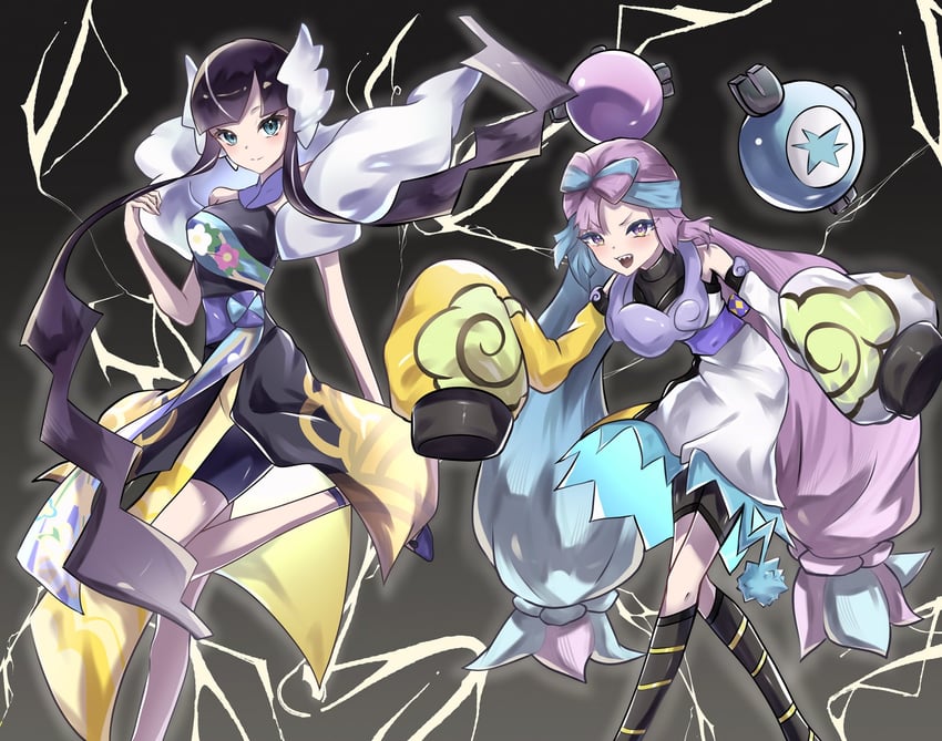 iono and elesa (pokemon and 1 more) drawn by sino_(pcxg4558)