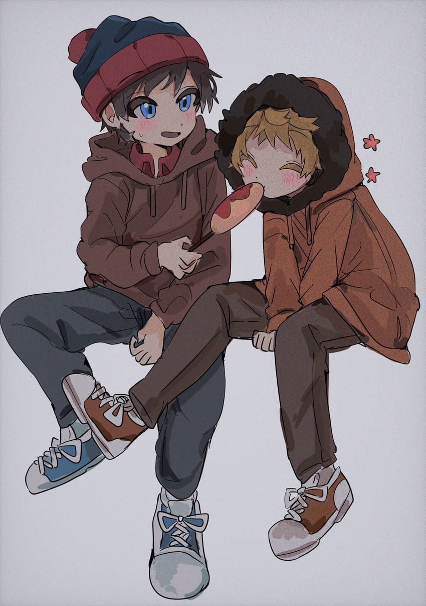 stan marsh and kenny mccormick (south park) drawn by nomi_mushi