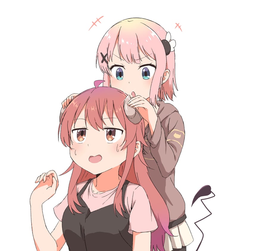 yoshida yuuko and chiyoda momo (machikado mazoku) drawn by kaai_yuu