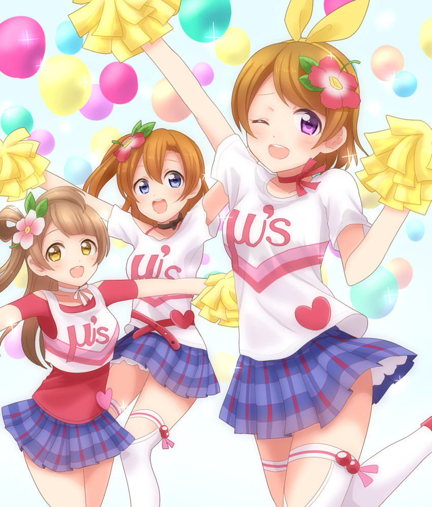 minami kotori, kosaka honoka, and koizumi hanayo (love live! and 1 more) drawn by mippii108