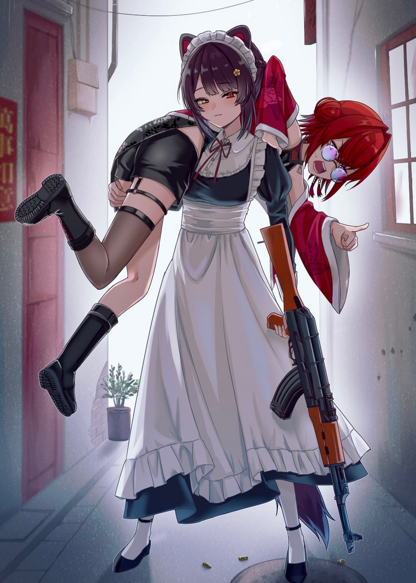 ange katrina and inui toko (nijisanji) drawn by makamu