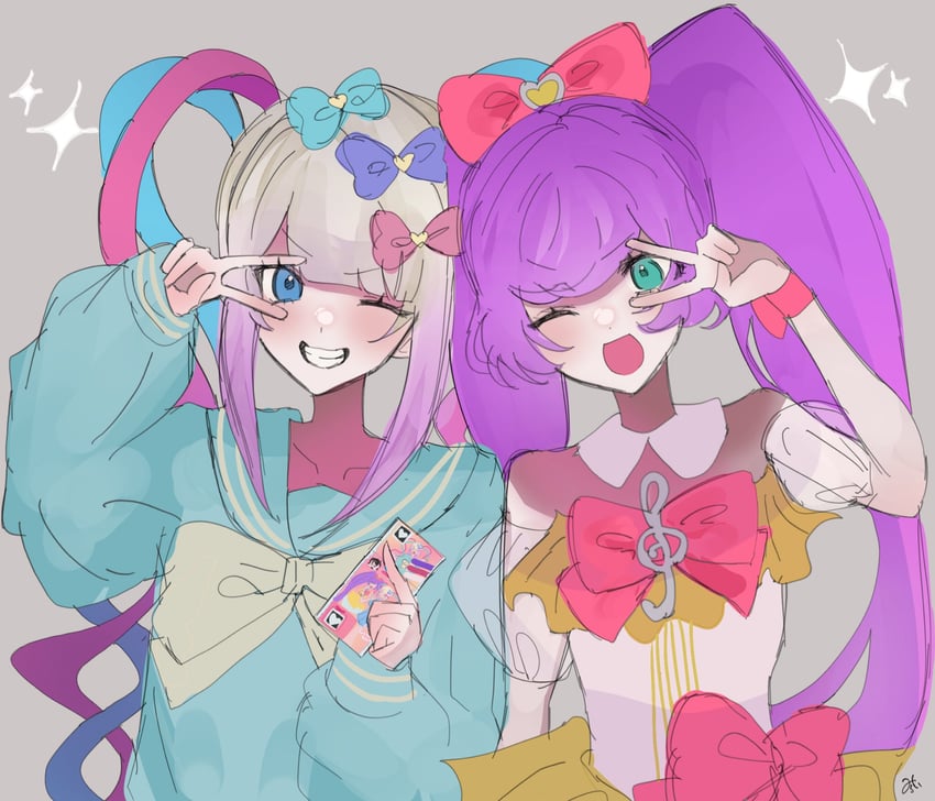 chouzetsusaikawa tenshi-chan and manaka laala (pretty series and 2 more) drawn by mirai_drs
