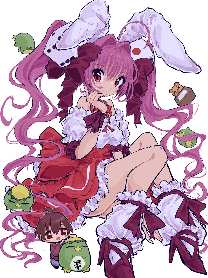 usada hikaru, majin gappa, minagawa takurou, and henna ikimono (di gi charat) drawn by mugi_(mugimugi_9kv)