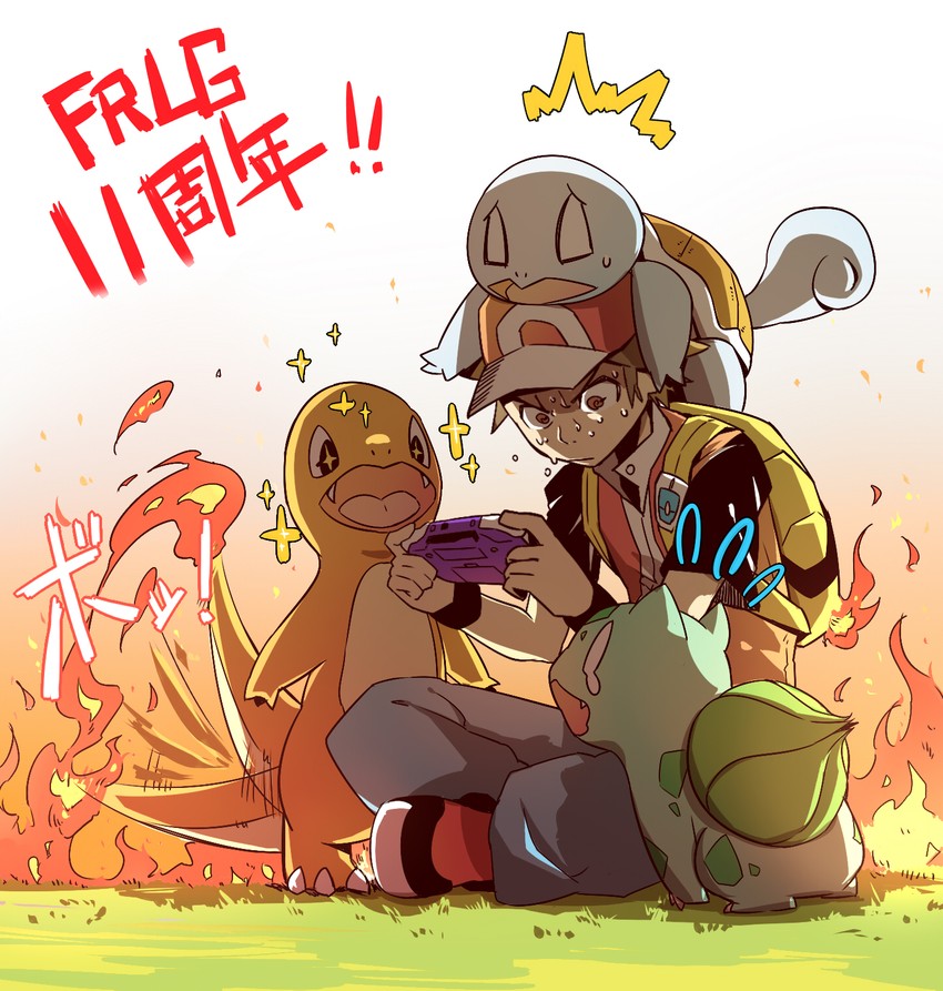 red, bulbasaur, squirtle, and charmander (pokemon and 1 more) drawn by hc2002