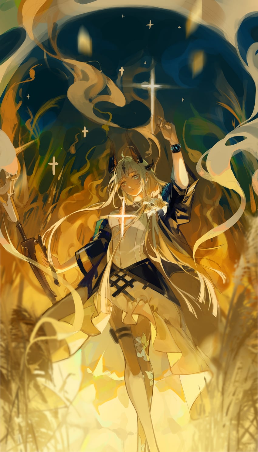 reed and reed the flame shadow (arknights) drawn by z-ho