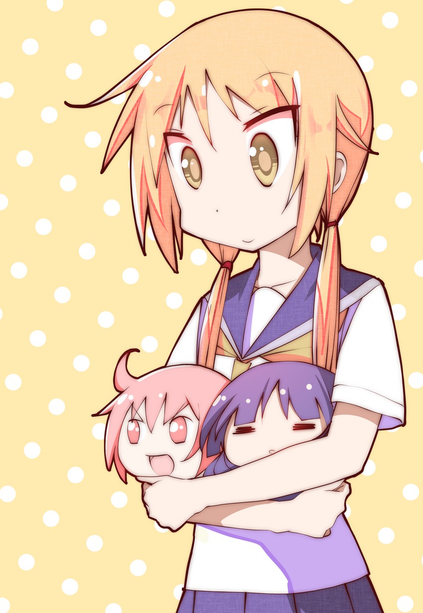 ichii yui, hinata yukari, and nonohara yuzuko (yuyushiki) drawn by majormilk