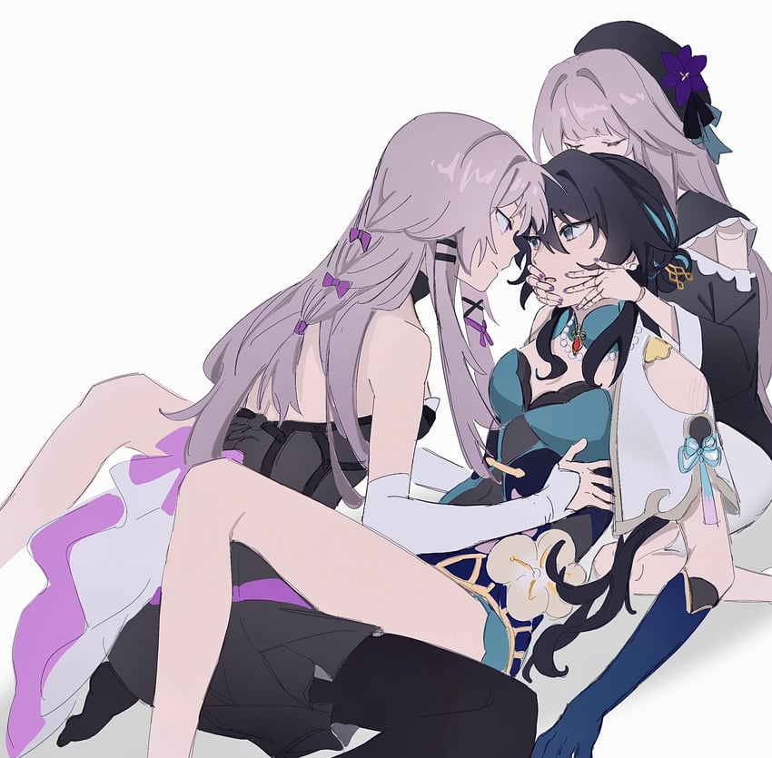 herta, the herta, and ruan mei (honkai and 1 more) drawn by meiyoumingzidesan
