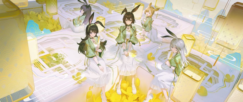 amiya, kroos, kroos the keen glint, savage, rope, and 1 more (arknights) drawn by dacheng_ad