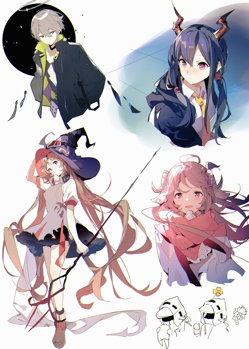 doctor, ch'en, eyjafjalla, beanstalk, domesticated metal crab, and 1 more (arknights and 2 more) drawn by dadijiji