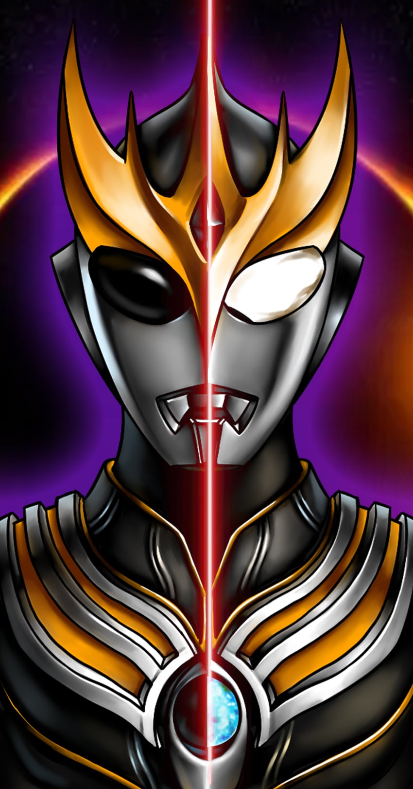 kamen rider kuuga and ultraman tiga (kamen rider and 3 more) drawn by neofrontier