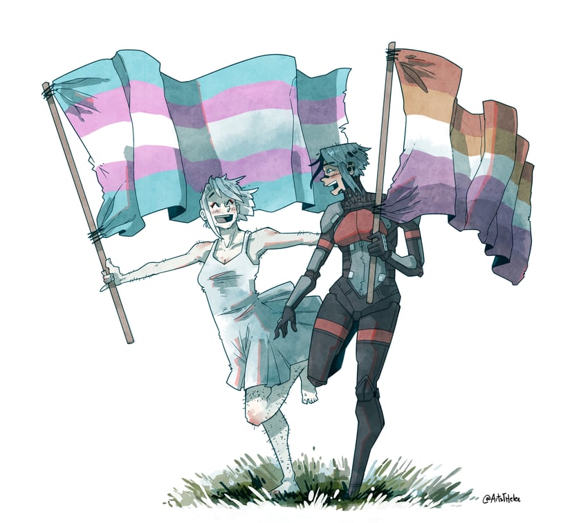 elster and ariane yeong (signalis) drawn by artsthelen