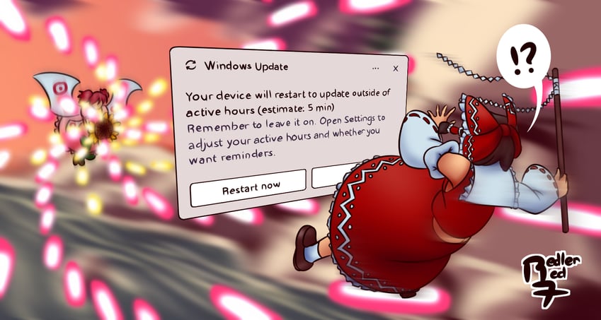hakurei reimu and sunflower fairy (touhou and 2 more) drawn by redlerred7