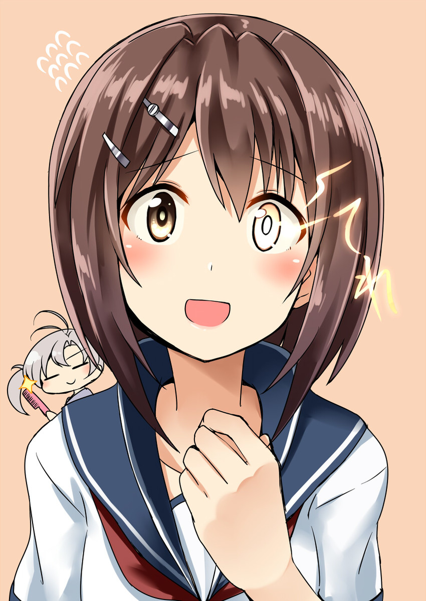 kinugasa and furutaka (kantai collection) drawn by kamelie