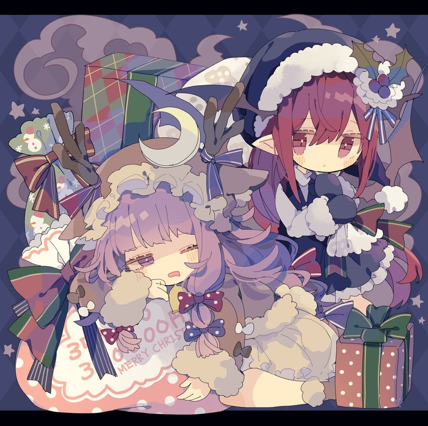 patchouli knowledge and koakuma (touhou) drawn by nikorashi-ka