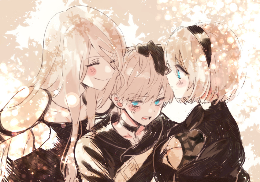 2b, 9s, and a2 (nier and 1 more) drawn by ninto