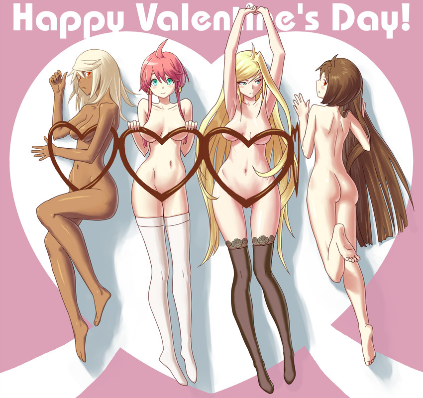 ramlethal valentine, elphelt valentine, may, and millia rage (guilty gear and 1 more) drawn by zaki_(narashigeo)