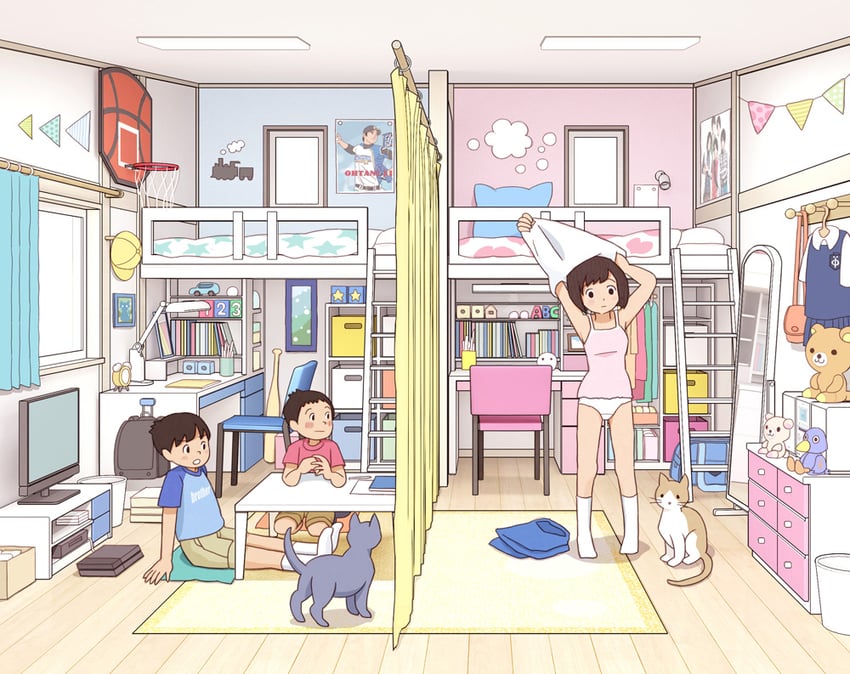 rilakkuma, korilakkuma, and ootani shouhei (original and 1 more) drawn by kiyo_(kyokyo1220)