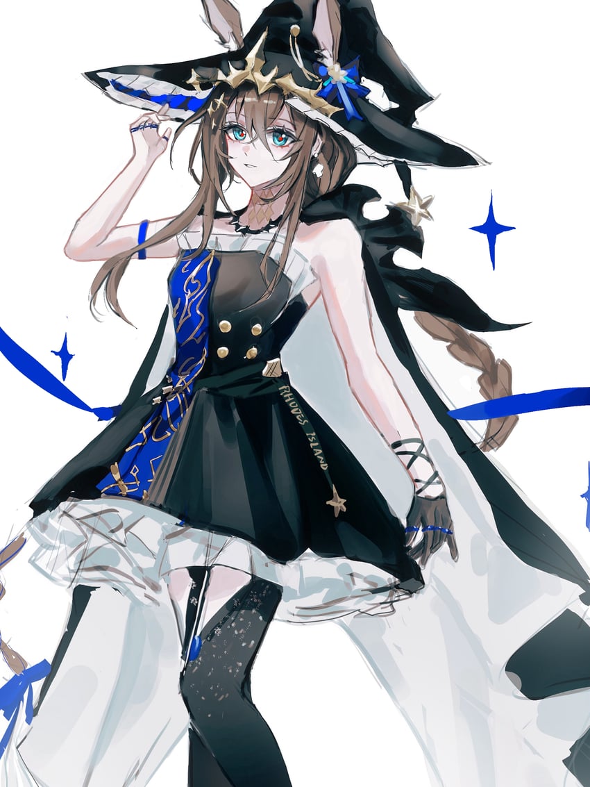amiya (arknights and 1 more) drawn by zhishi_mao_tiao