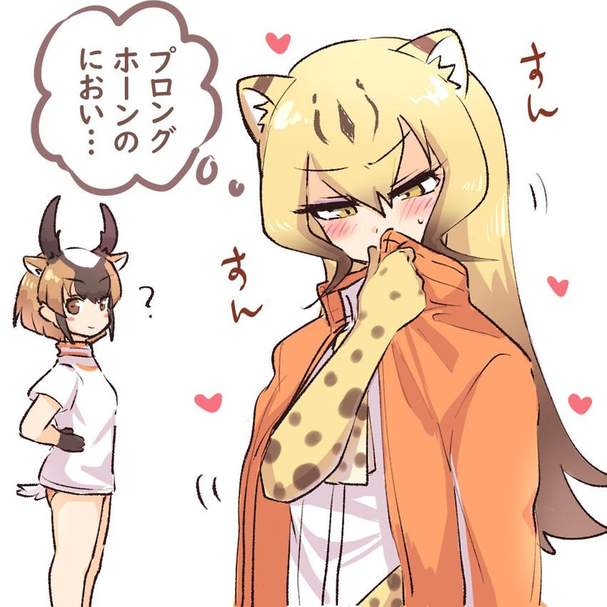 cheetah and pronghorn (kemono friends and 1 more) drawn by tmtkn1