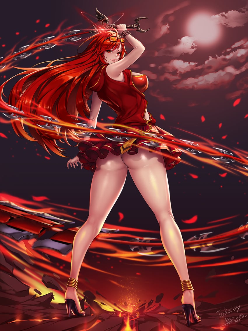 female slayer and demon slayer (original and 1 more) drawn by mad_kimo