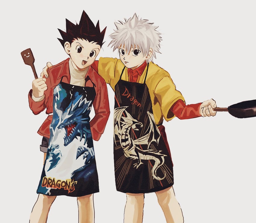 killua zoldyck and gon freecss (hunter x hunter) drawn by miko_hxh