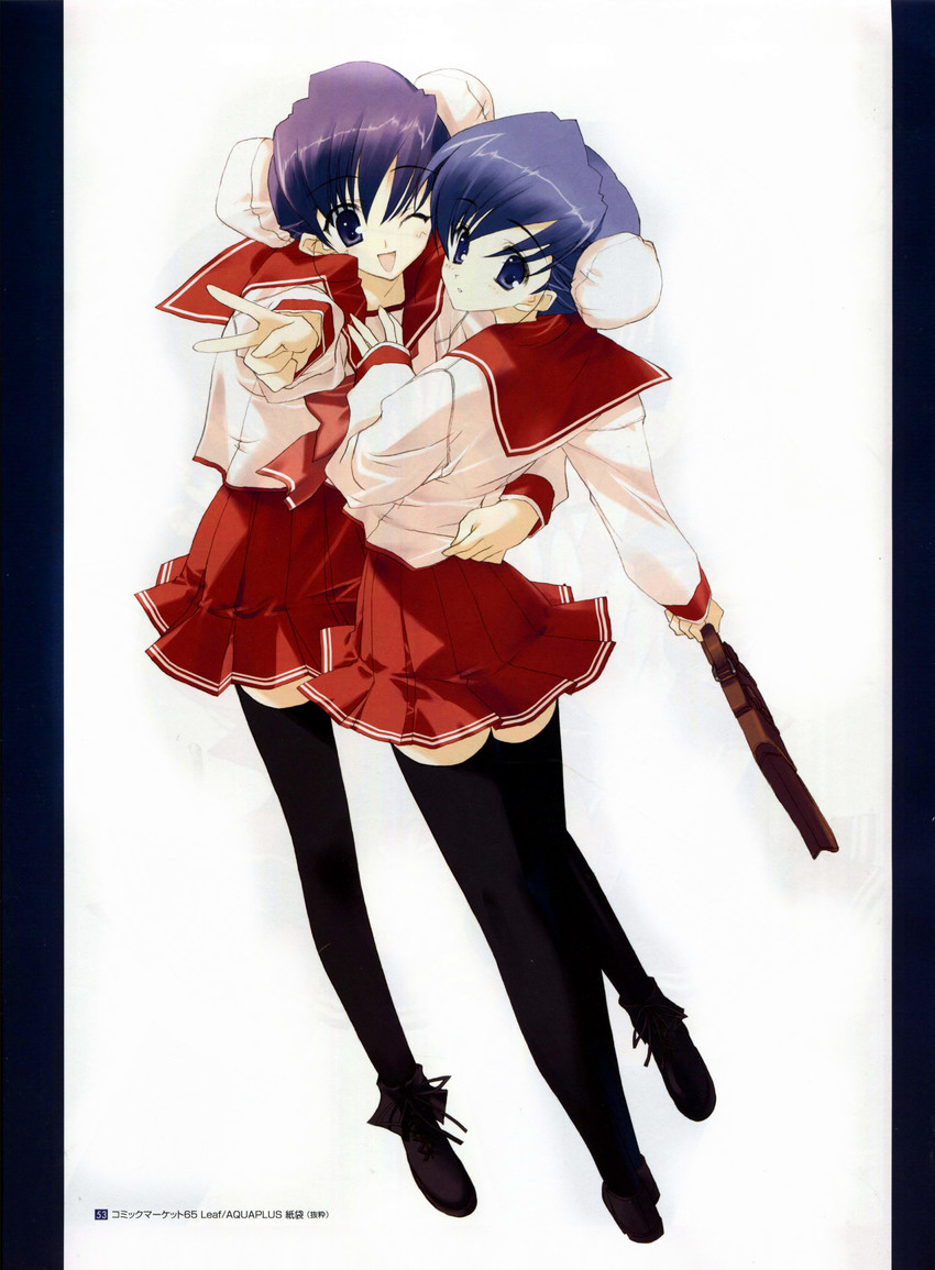himeyuri sango and himeyuri ruri (to heart and 2 more) drawn by nakamura_takeshi