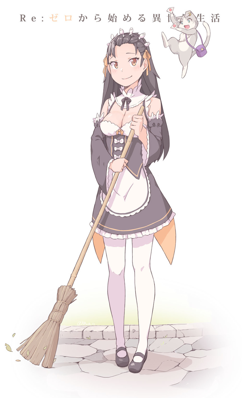 natsuki subaru and puck (re:zero kara hajimeru isekai seikatsu) drawn by cloba