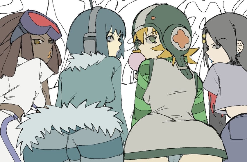 gum, bis, cube, and piranha (jet set radio) drawn by pantsu-ripper