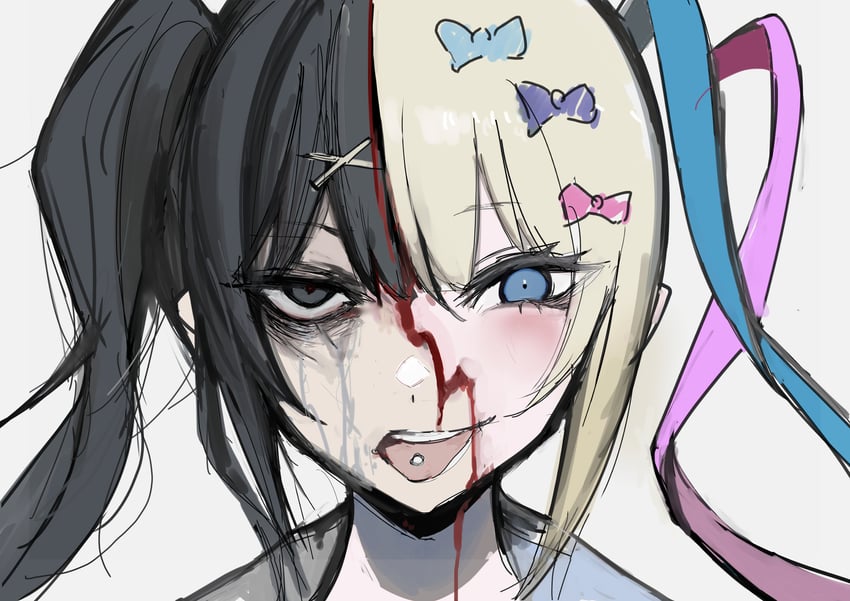 chouzetsusaikawa tenshi-chan and ame-chan (needy girl overdose) drawn by chuhaibane