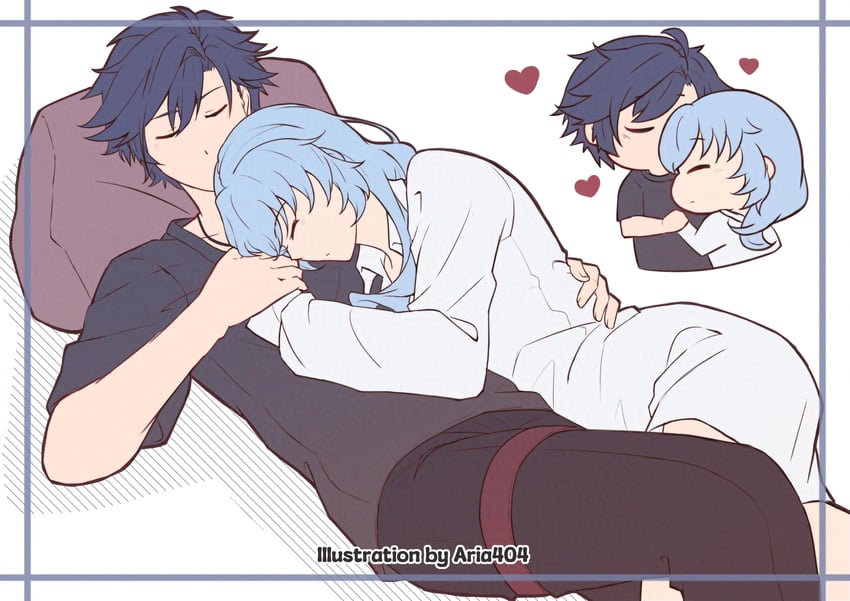 rean schwarzer and claire rieveldt (eiyuu densetsu and 2 more) drawn by aria_404