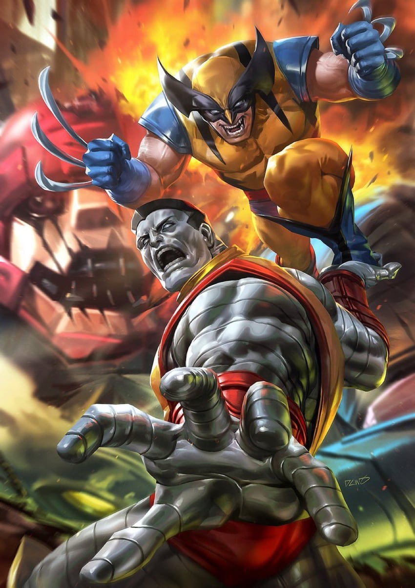 wolverine, colossus, and sentinel (marvel and 1 more) drawn by dcwj