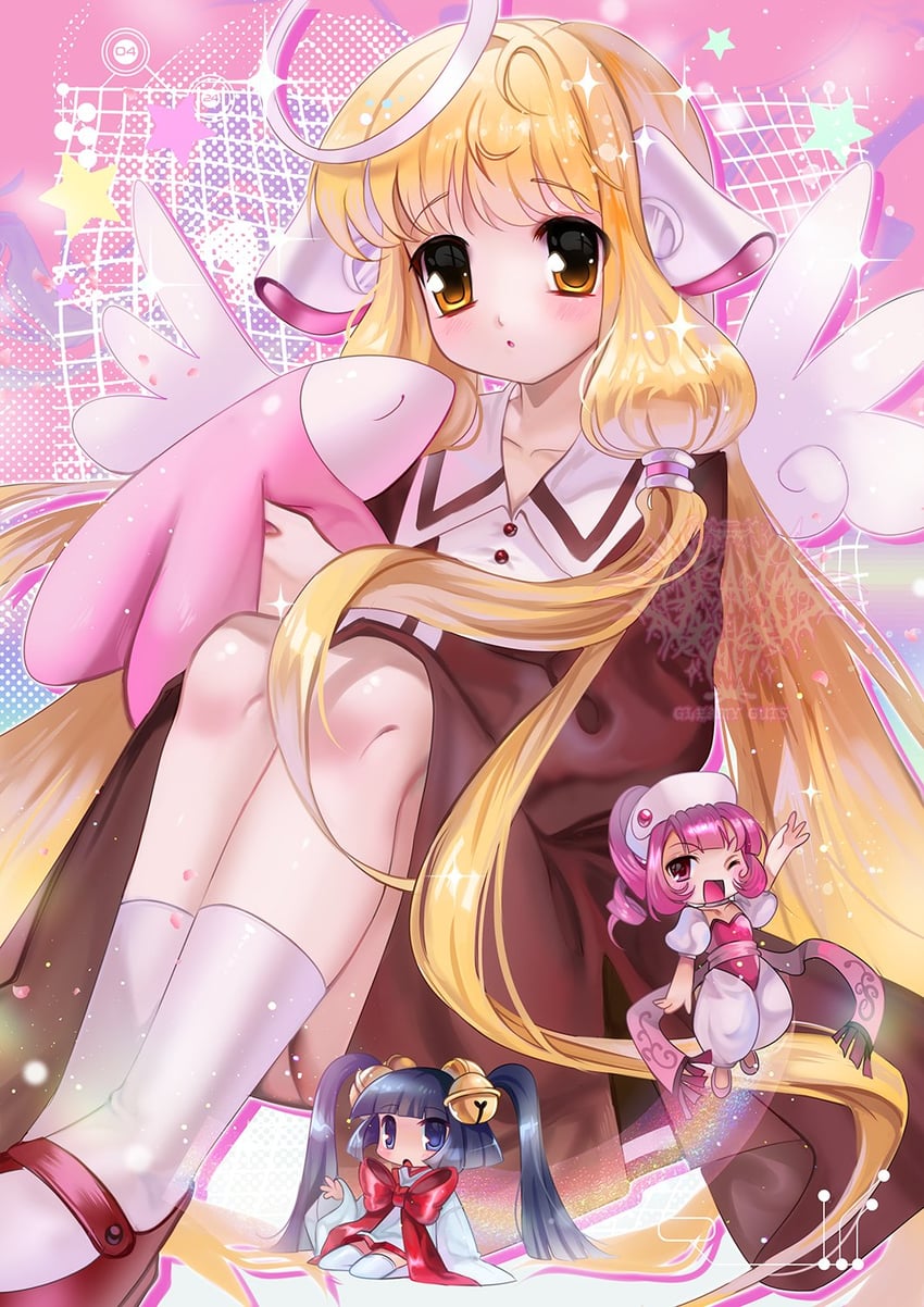 chii, atashi, sumomo, and kotoko (chobits) drawn by gleamyguts