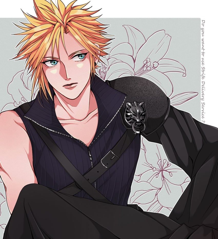 cloud strife (final fantasy and 2 more) drawn by y_skk