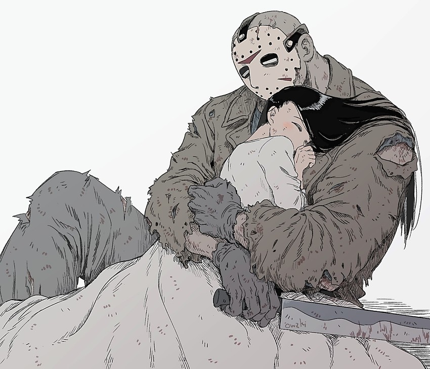 yamamura sadako and jason voorhees (the ring and 1 more) drawn by outsuki
