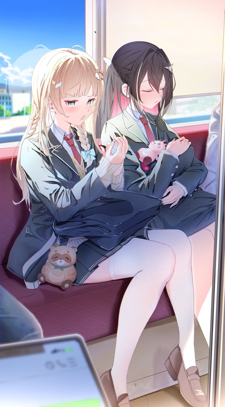 kazama iroha, azki, pokobee, and pioneer (hololive) drawn by rin_(rin_illust_0805)