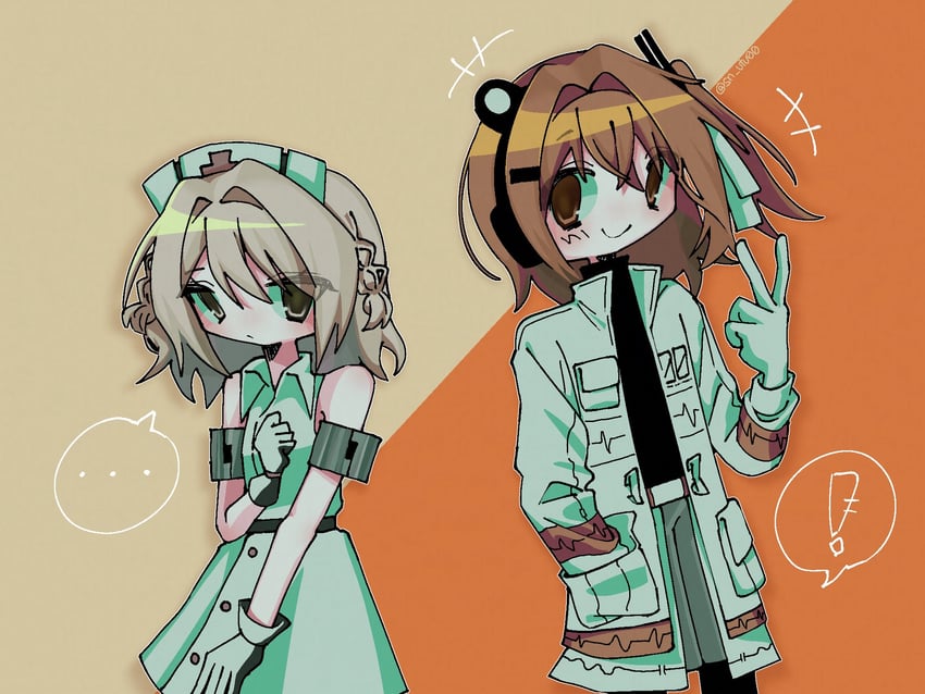adachi rei and nurse robot type t (utau) drawn by sn_(sn_utu00)