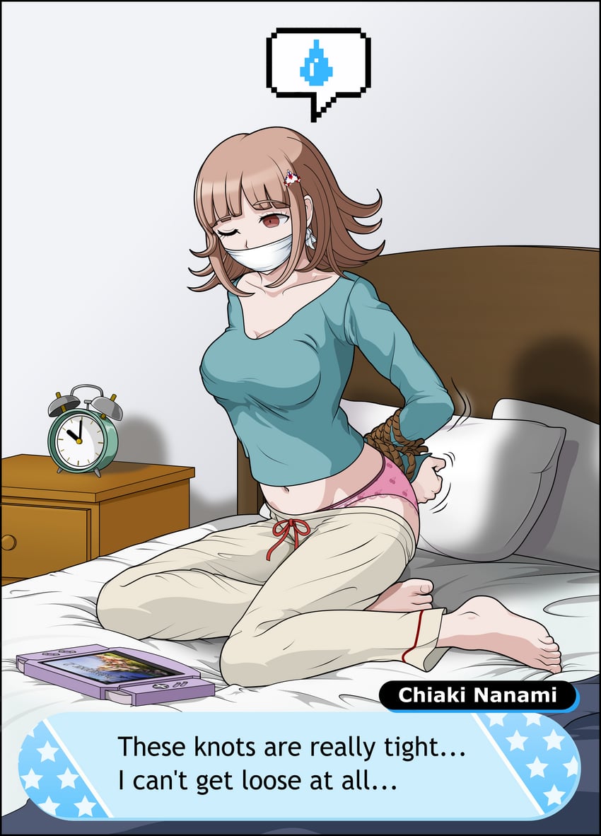 nanami chiaki (danganronpa and 2 more) drawn by just_some_guy