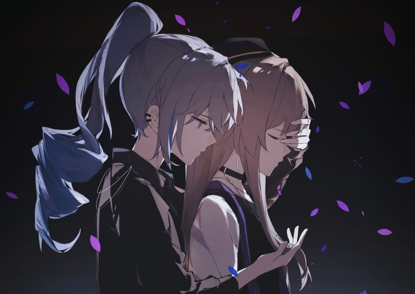 silver wolf and herta (honkai and 1 more) drawn by echomouse