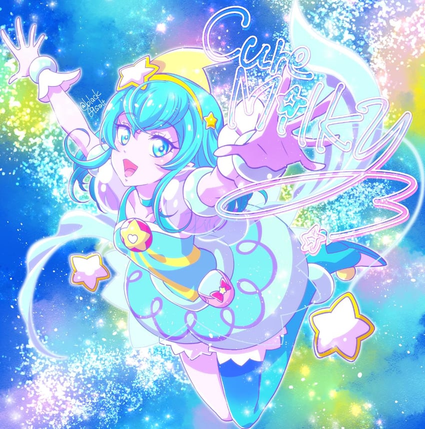 hagoromo lala and cure milky (precure and 1 more) drawn by black69solt