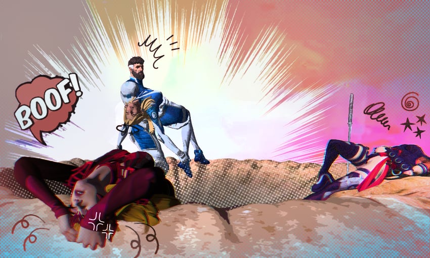 psylocke, sue storm, scarlet witch, and reed richards (marvel and 3 more)
