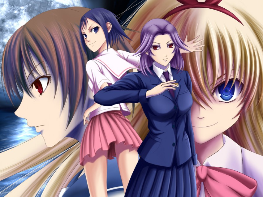 miyanaga saki, amae koromo, kajiki yumi, and ikeda kana (saki) drawn by urabe_(mstchan)
