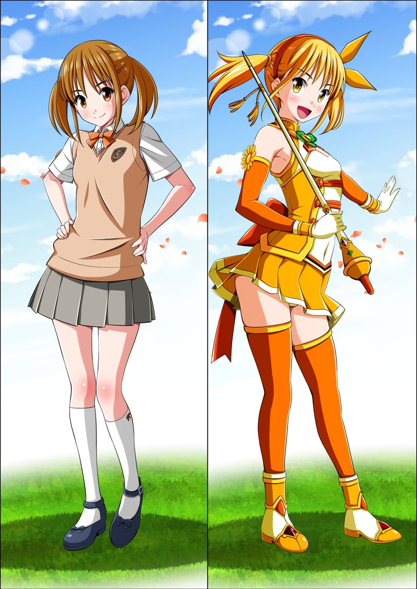tendou erika and clover mari (yotsuba no senki clover rose) drawn by koeda0111